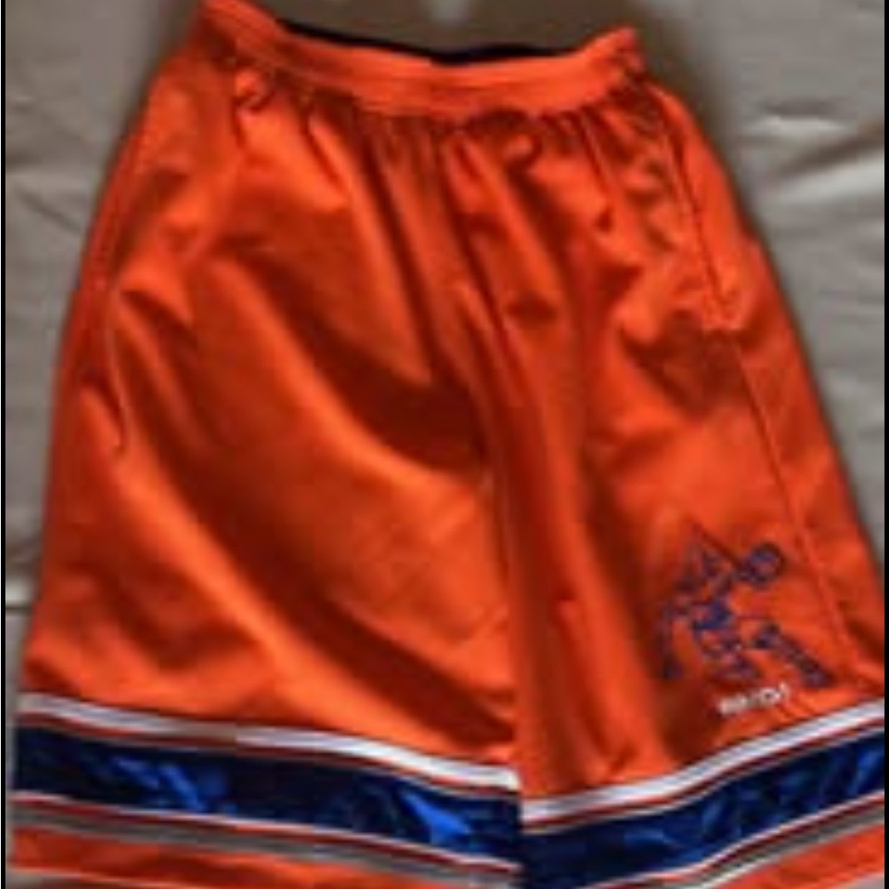 AND1 Kids Orange Shorts with Blue Stripes